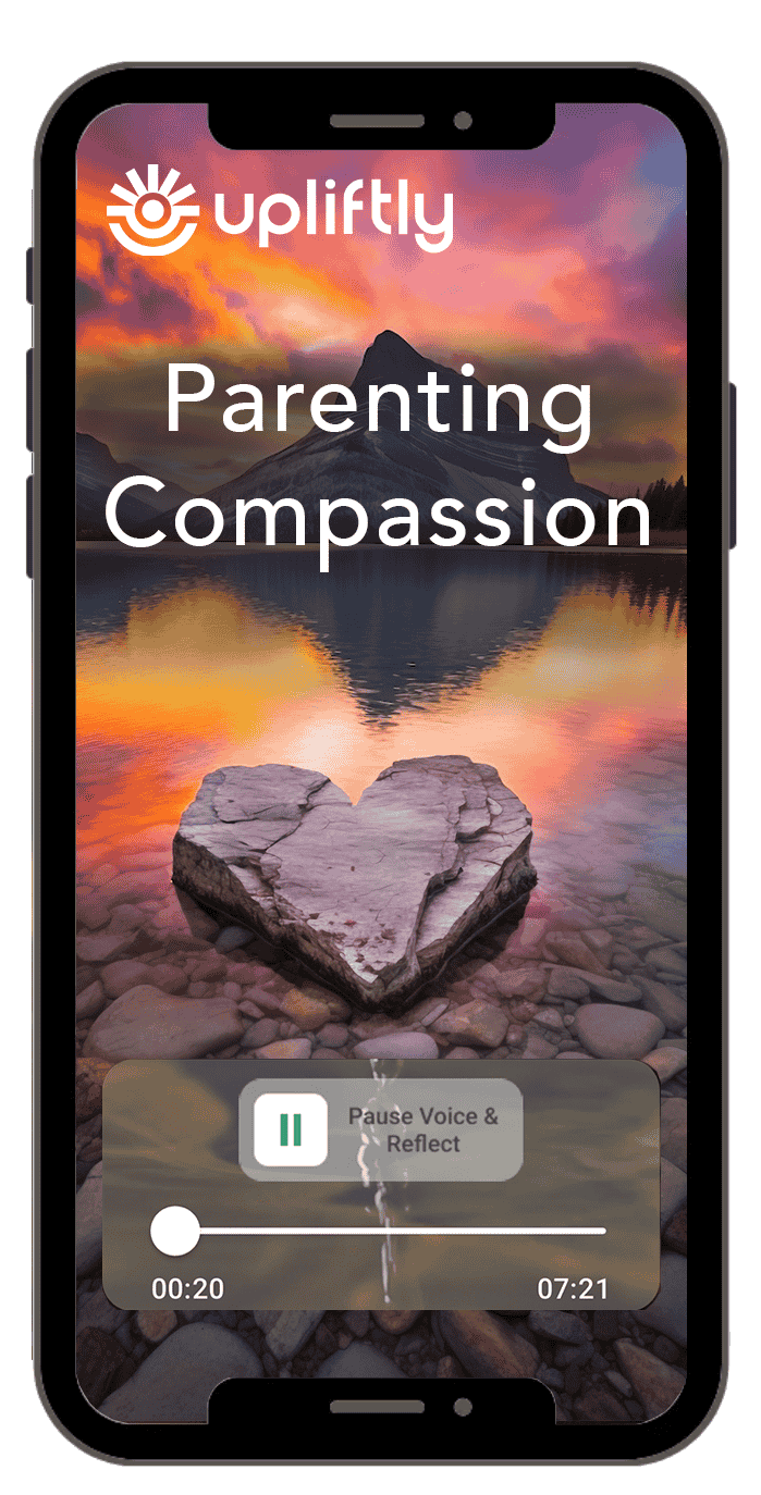 Screen of a Mobile app for audio meditation tool for mindful breathing