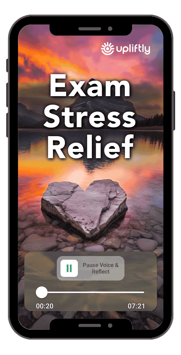 Screen of a Mobile app for audio meditation tool for mindful breathing